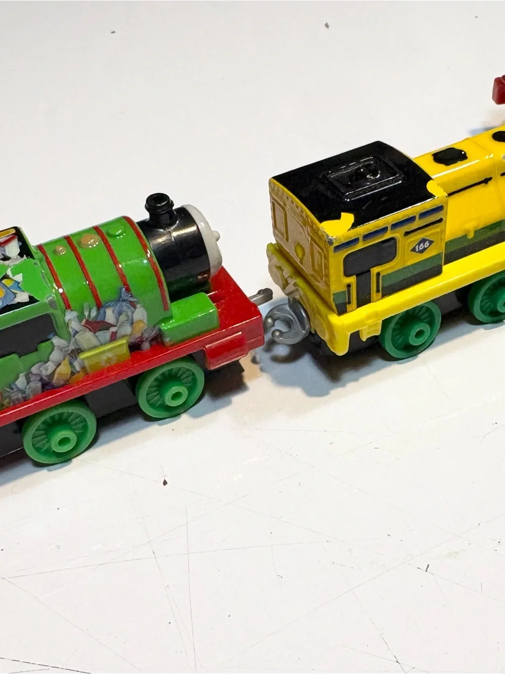 collection of die-cast train engines from the Thomas & Friends Take-n-Play